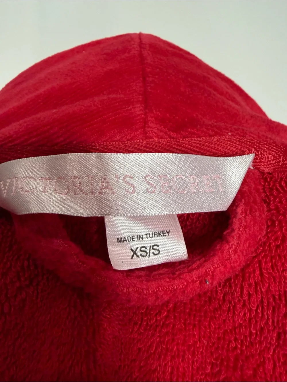Victoria's Secret Red Plush Shawl Collar Bathrobe